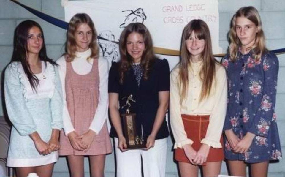 Cross-country champs in mini skirts.