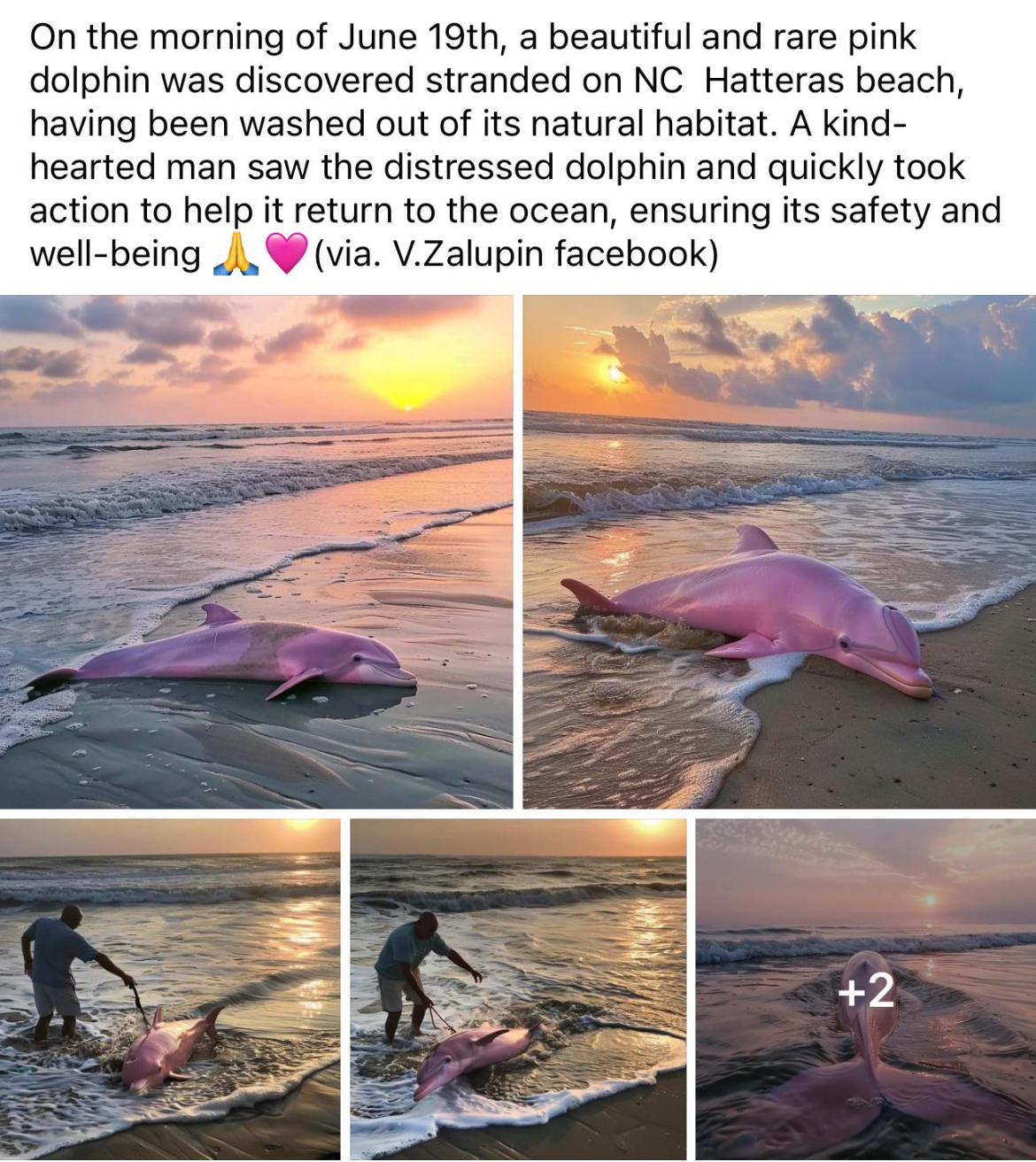 This Pink Dolphin Is Definitely Real. Please Clap.