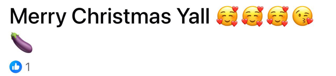 Merry Chrtistmas 🍆