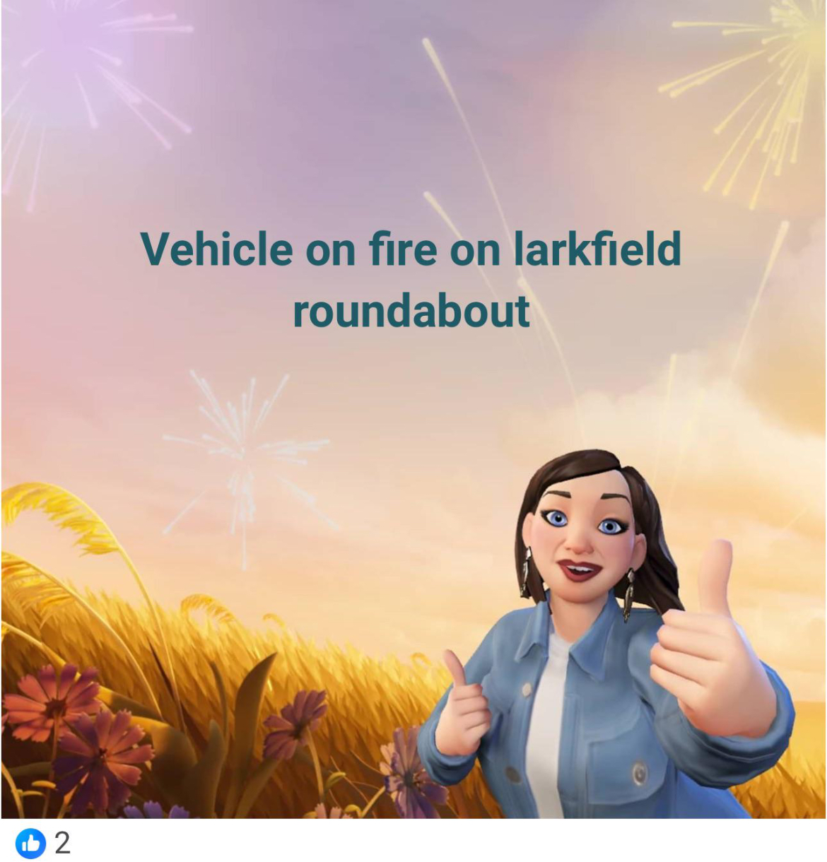 Vehicle on Fire = Picnic Vibes