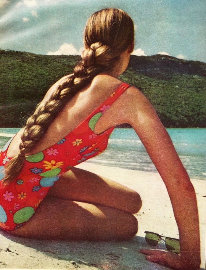 Swimsuit So Groovy It Could Moonlight as Wallpaper