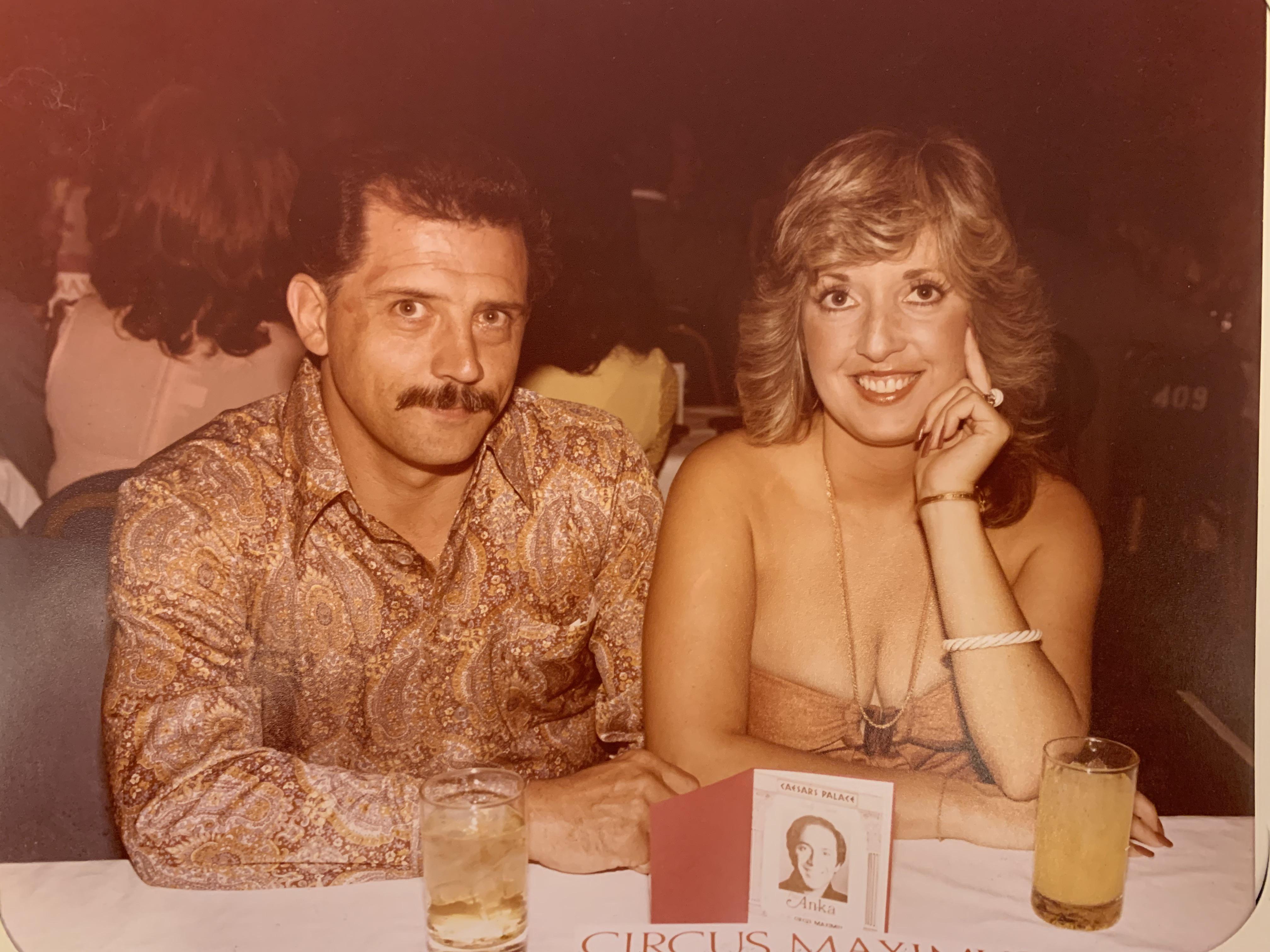 Couples dressed to the nines for a night at Caesars Palace.