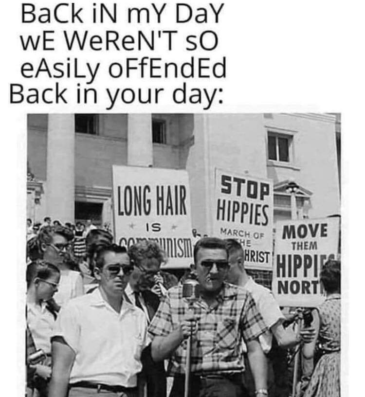 “Back in my day, you could crack a harmless joke without everyone piling on.”