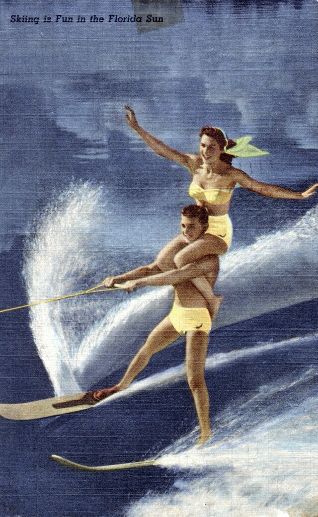 Skiing is fun in the Florida sun.