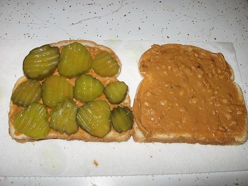 Peanut Butter & Pickle Sandwiches