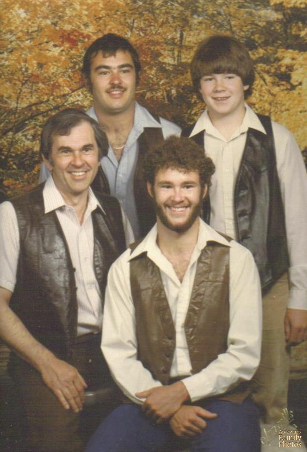 The official uniform for family portraits in 1983.