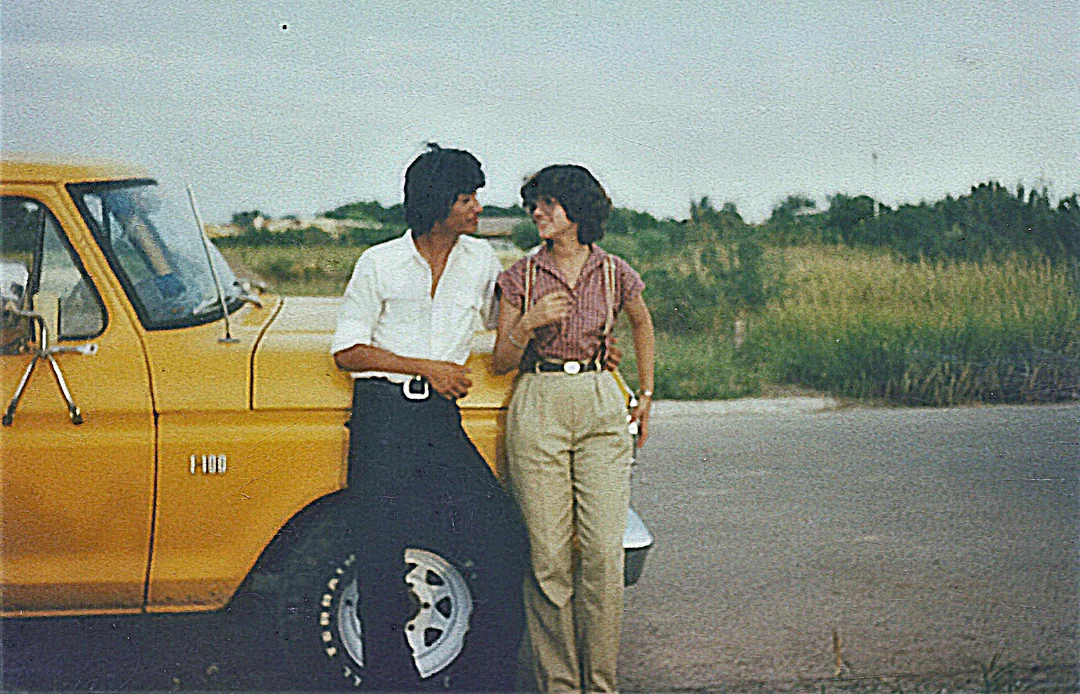 Romance parked roadside.