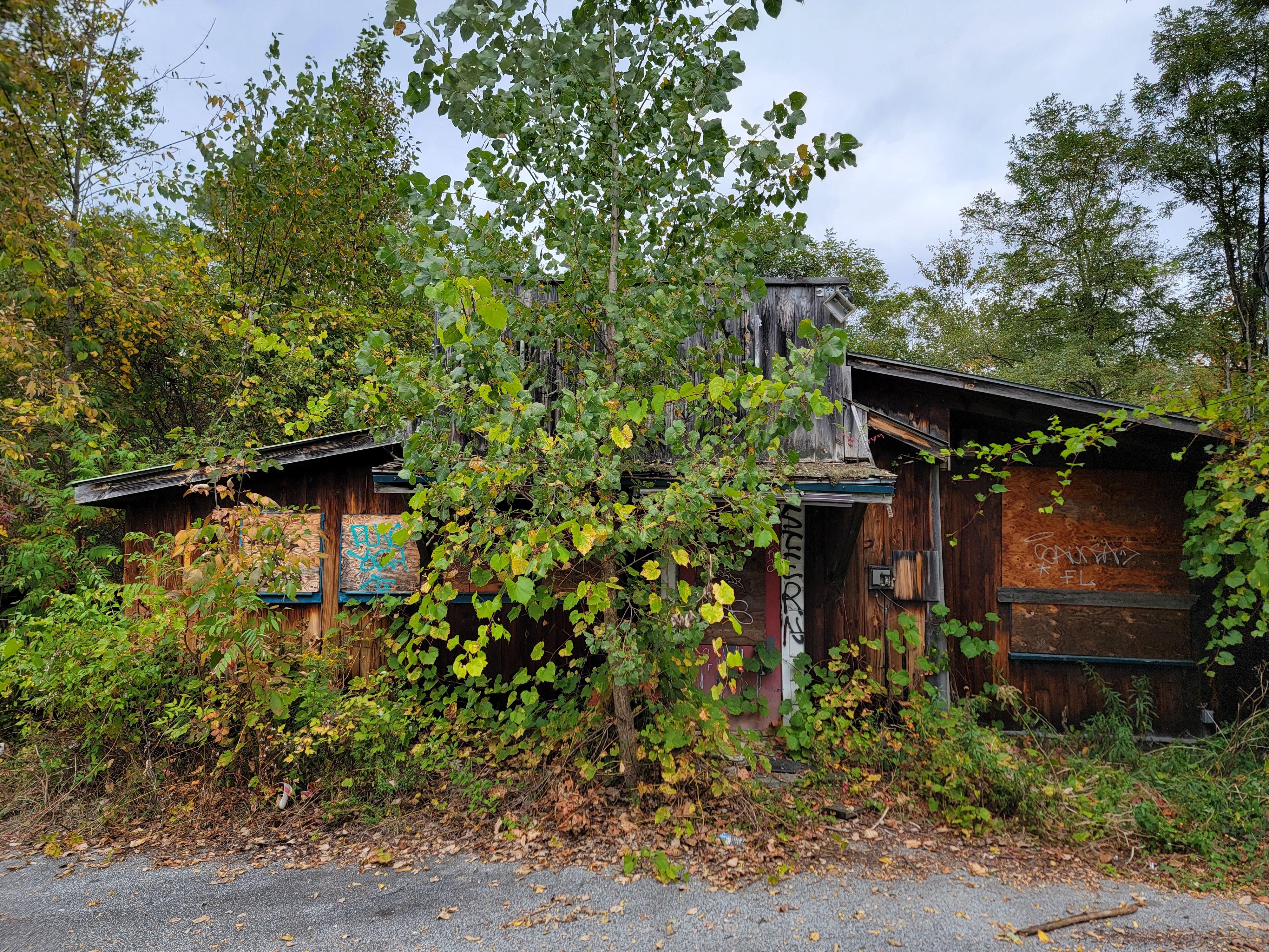 Rustic charms with a garden view.