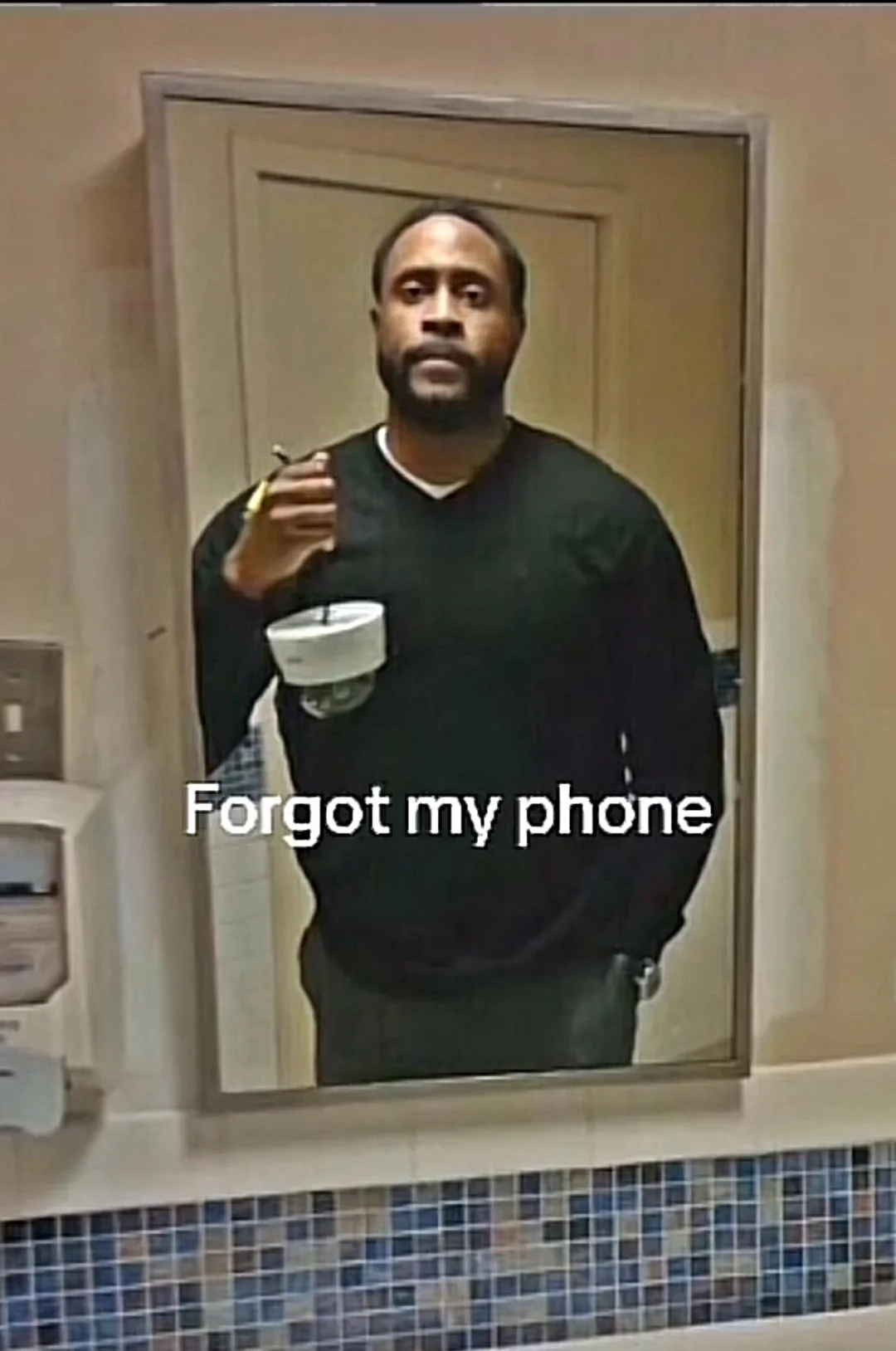 Forgot my phone but not my priorities.