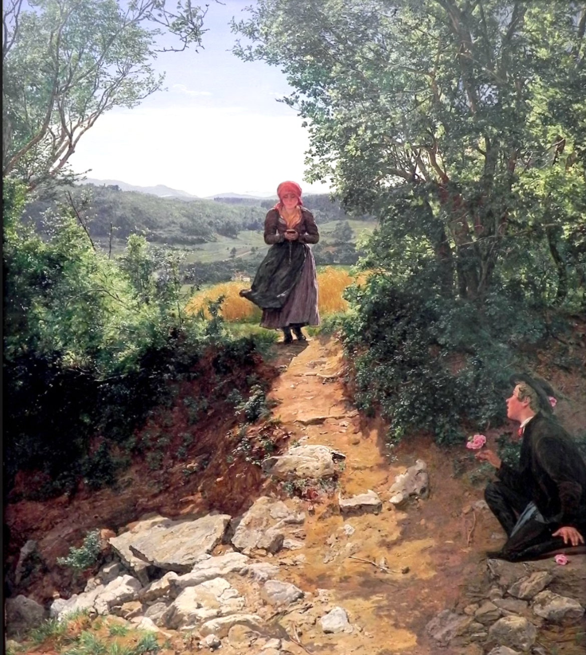 Woman with a Phone in an 1860 Painting