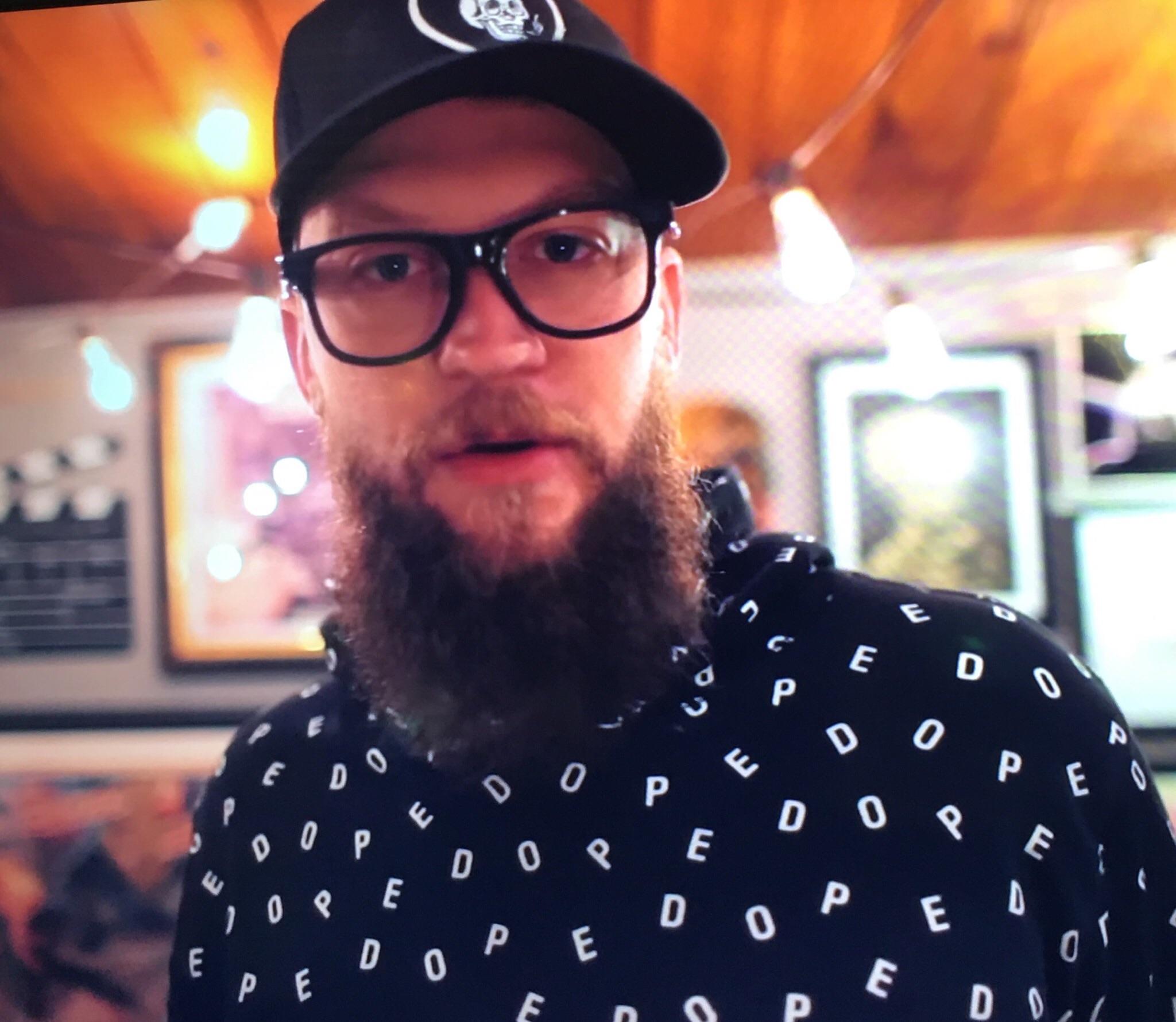 When your shirt spells DOPE but also something else if you stand wrong.