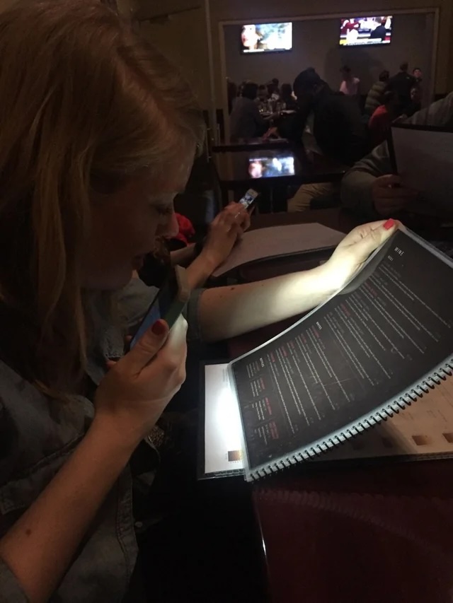 A menu designed for bats only.