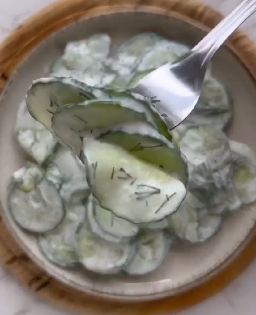 Cucumber Salad with Sour Cream