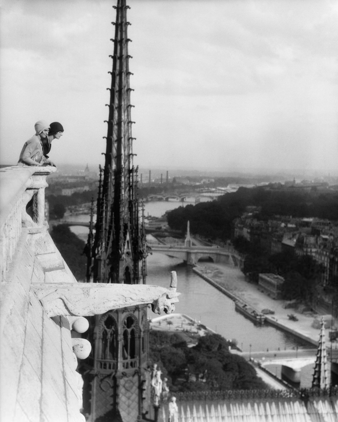 Notre Dame’s Skyward Gaze, 1920s