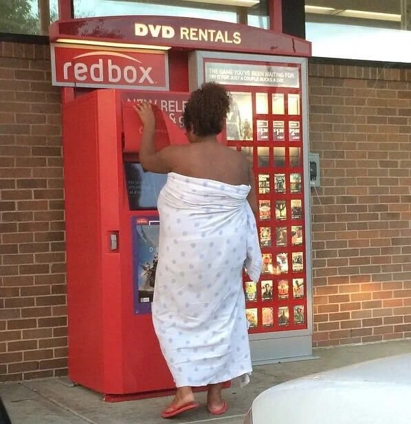 Just a Naked Lady Looking for DVDs.