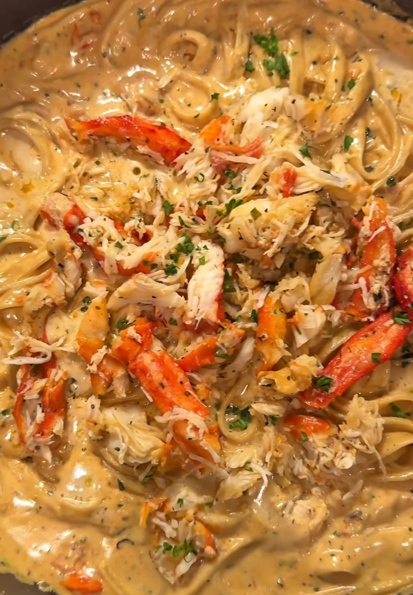 Crab Alfredo Pasta