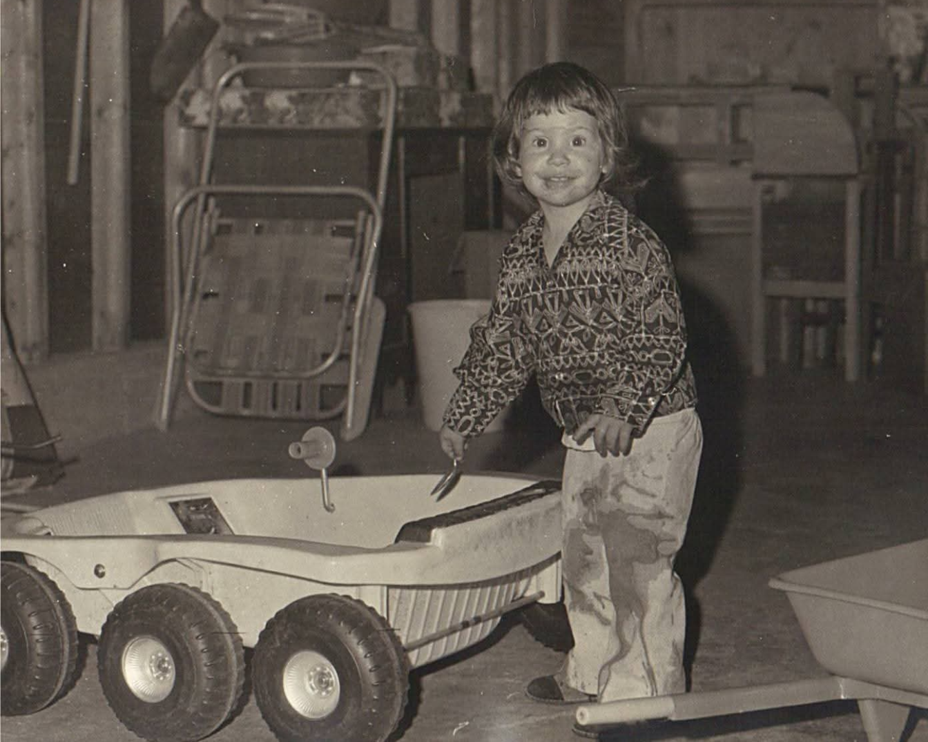 Smiles, play and a lot of imagination.