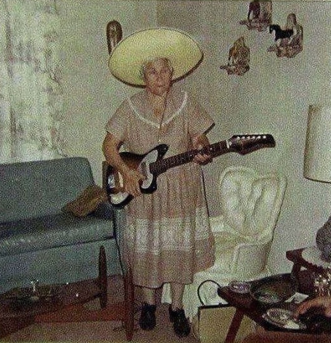 Mexican Cowboy Grandma Rocks the Electric Guitar