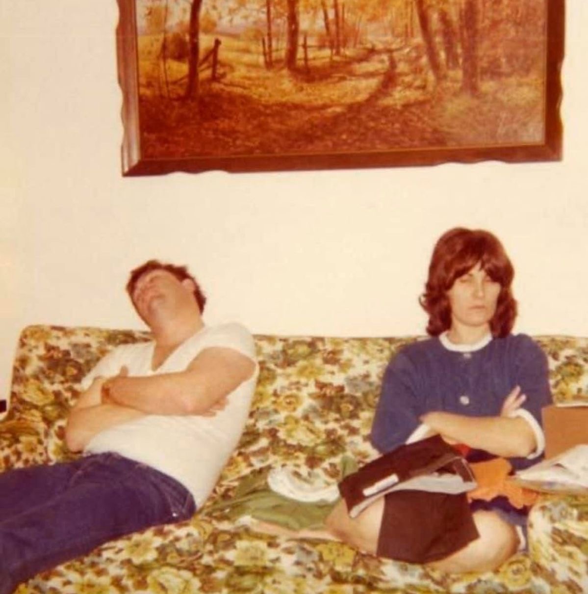 Drunk Dad’s Couch Nap, and Wife’s “Really?” Face