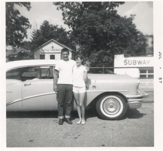 July 1957: young love and a Buick.