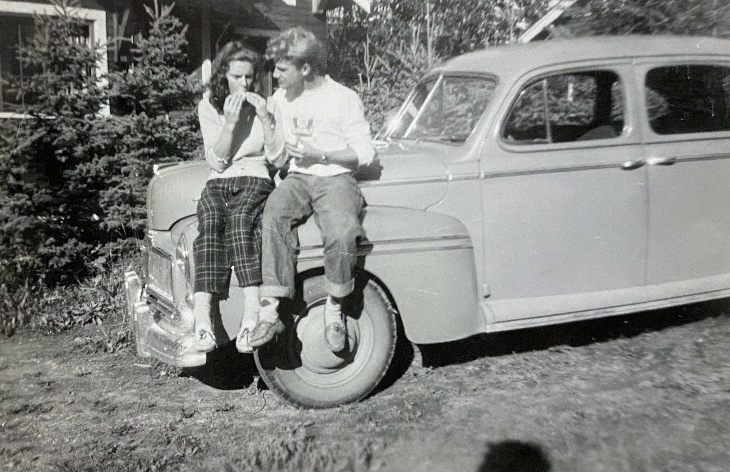 Dinner for two, but the car’s always invited.