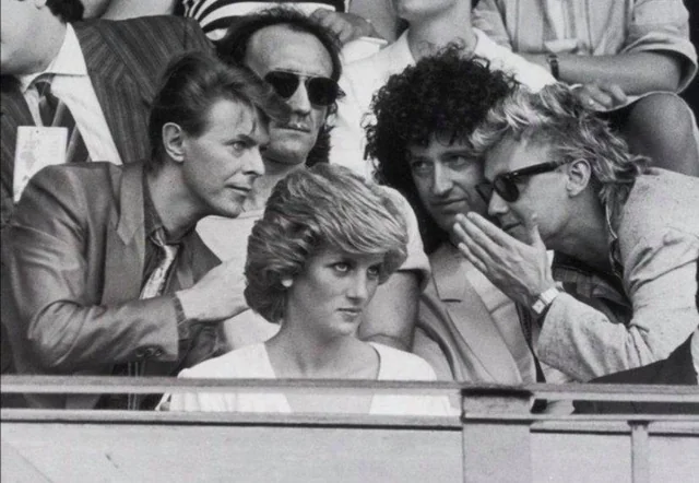 Just a casual day out with Bowie and Princess Diana.