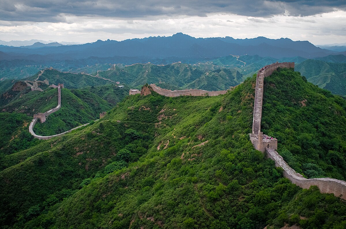 The Great Wall of China is visible from space