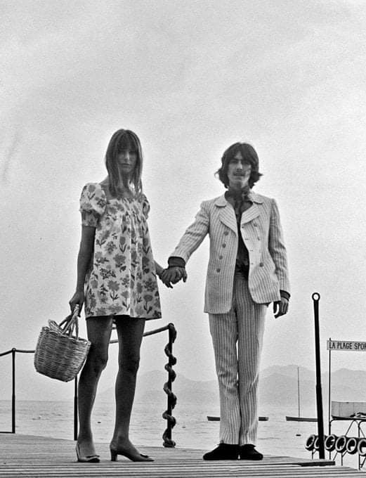 In 1968 at the Cannes Film Festival, Jane Birkin promoted the film Wonderwall alongside George Harrison, who composed its soundtrack.