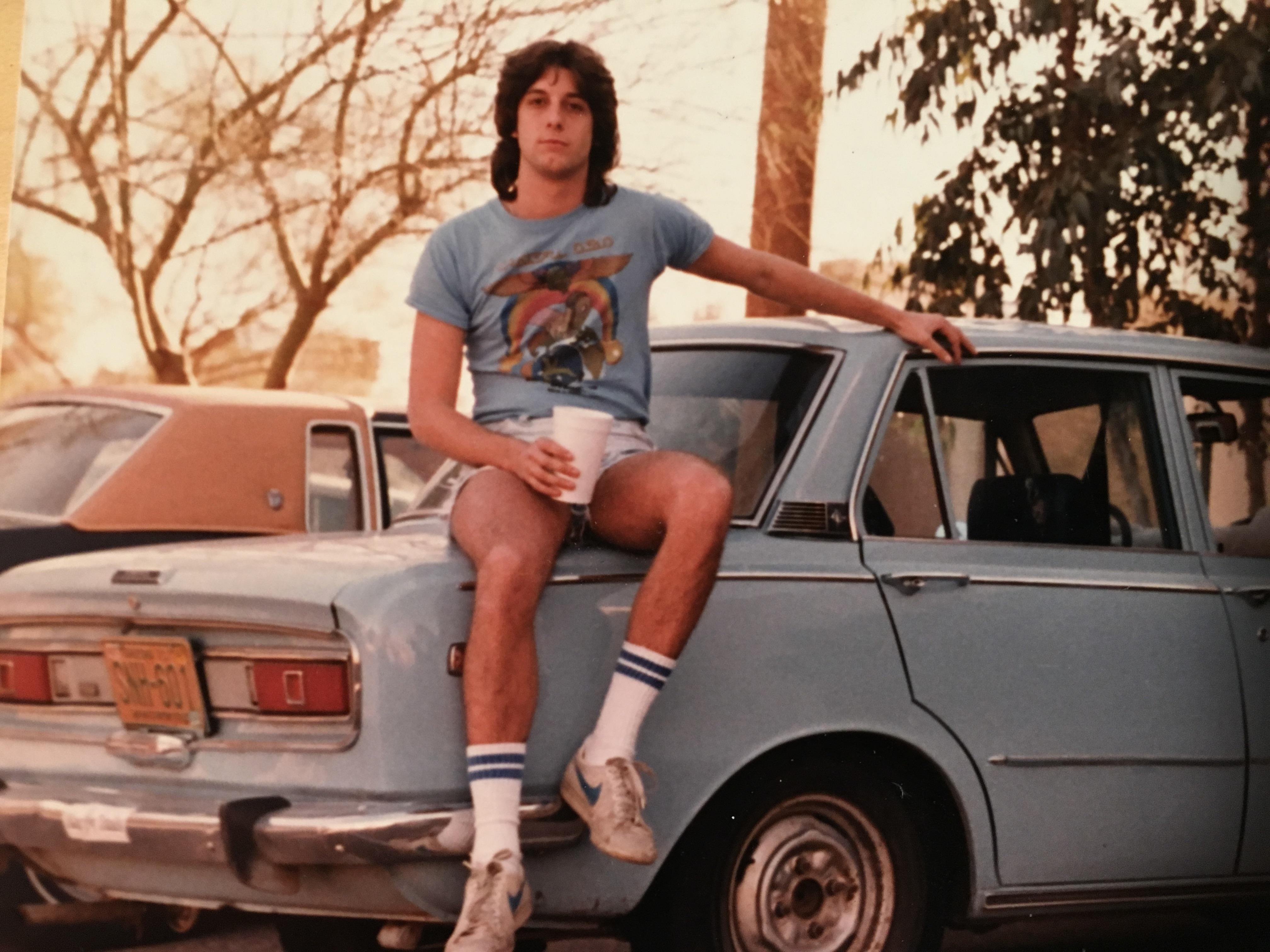 Cool car with cool shorts.