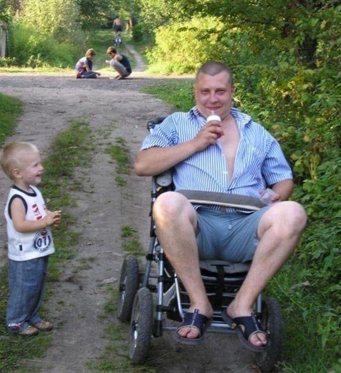 Stroller for One. Bottle for Dad.