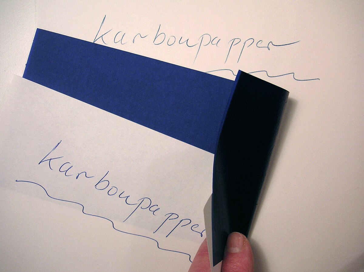 Carbon paper duplication