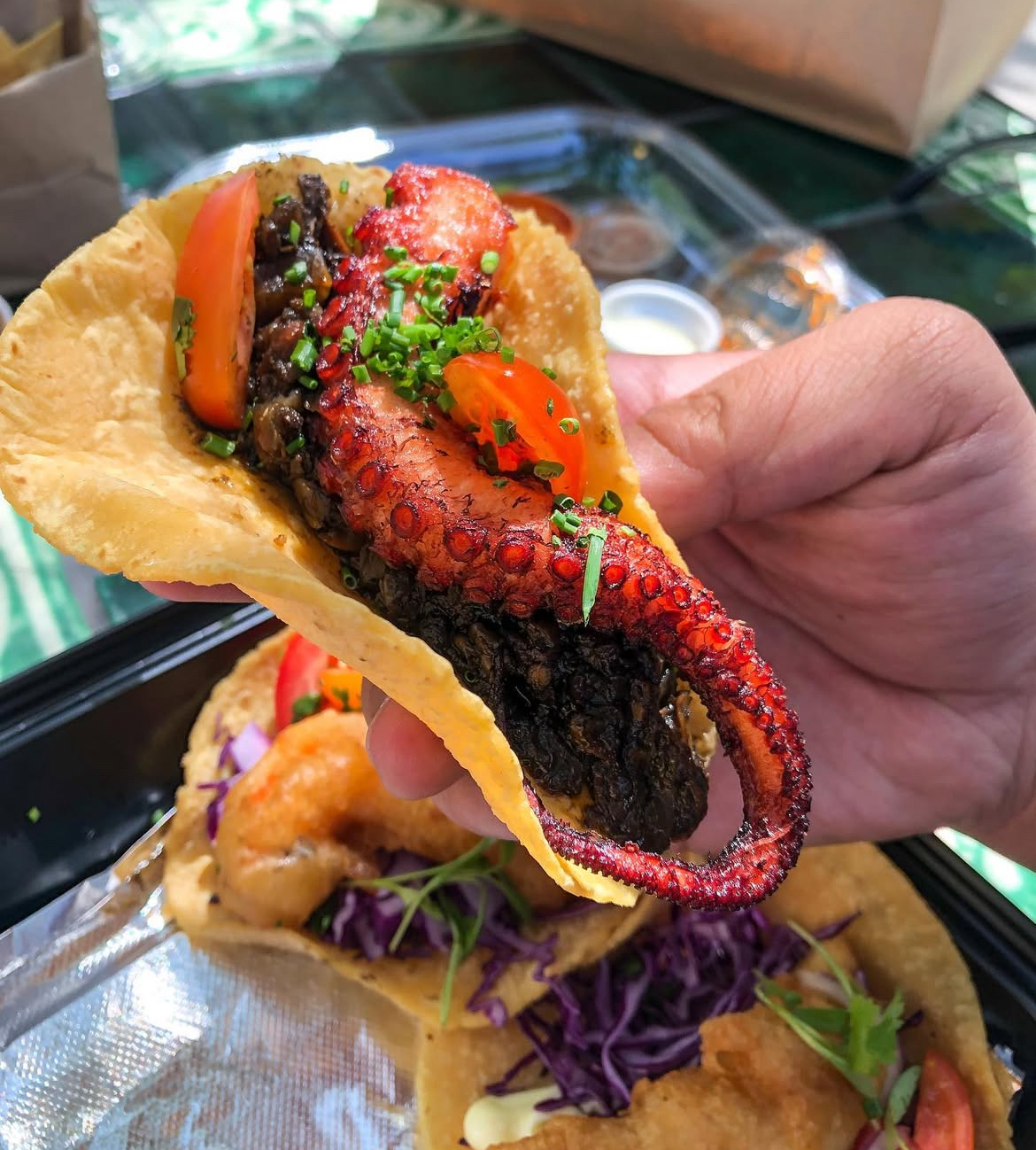 Octopus Ink Tacos