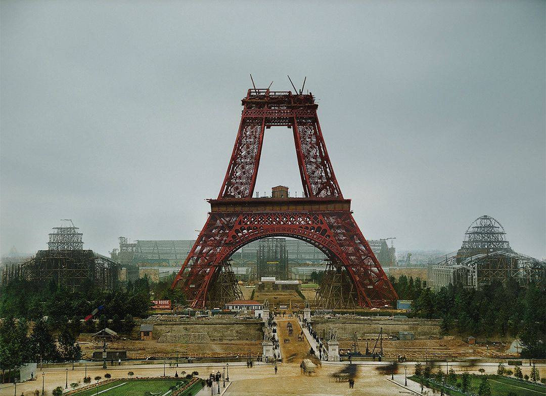 Eiffel Tower under construction, 1888