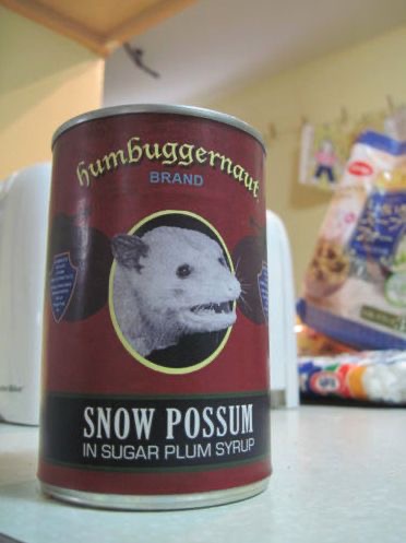 Snow Possum in Sugar Plum Syrup