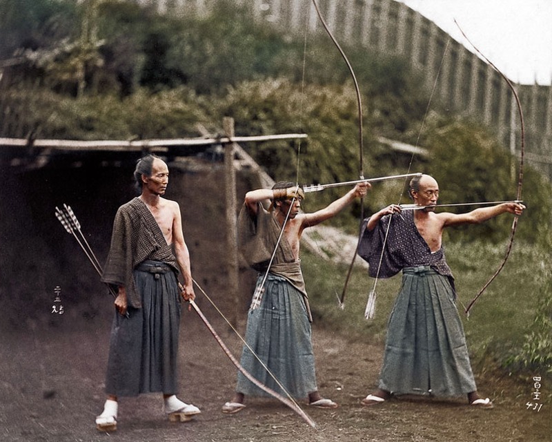 Samurai archers, late 1800s
