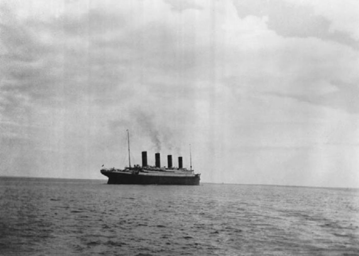The Titanic's Last Glimpse Above Water