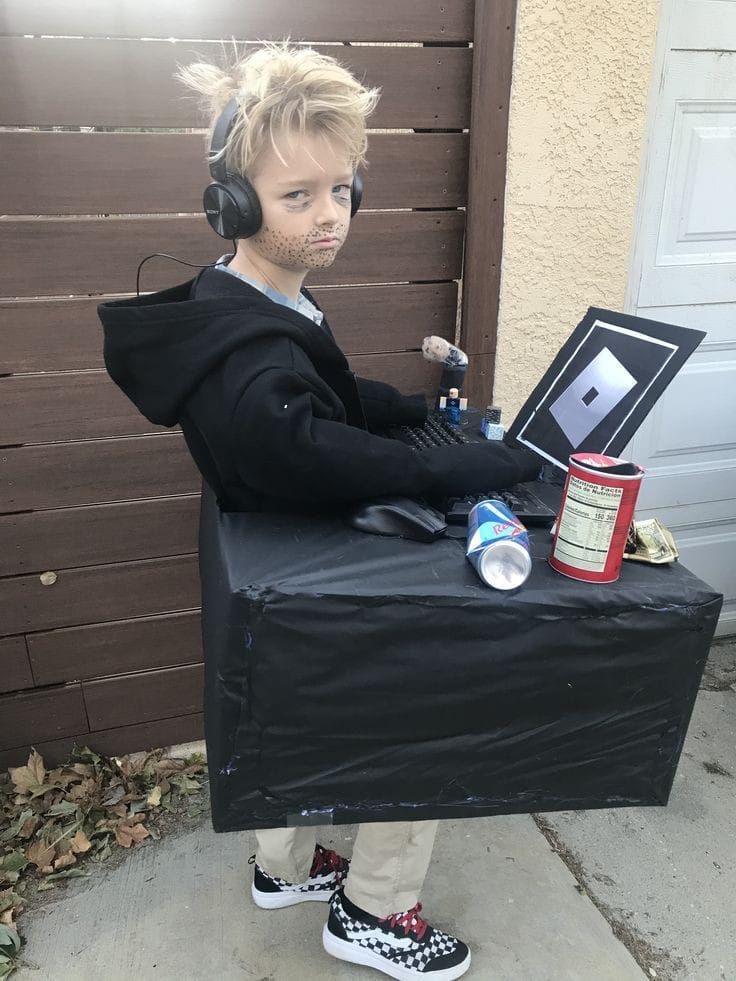 Toddler Dressed as a 30-Year-Old Gamer Addict