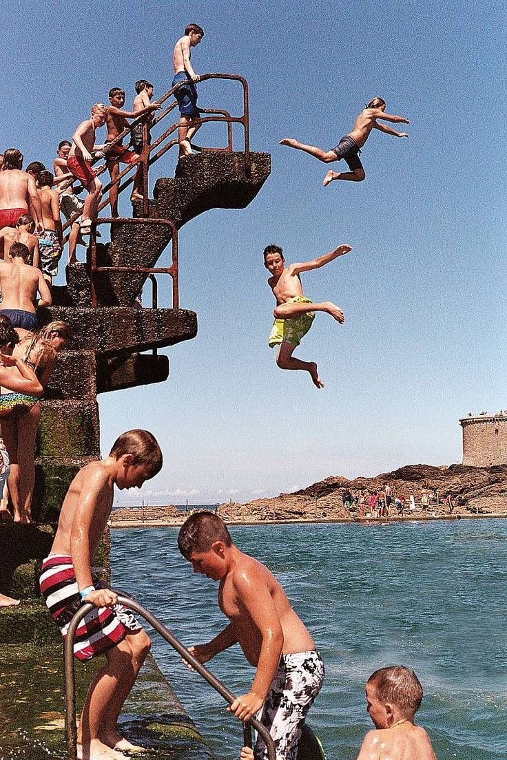 Jumping Off a Rock Into Water = Summer Bravery Test