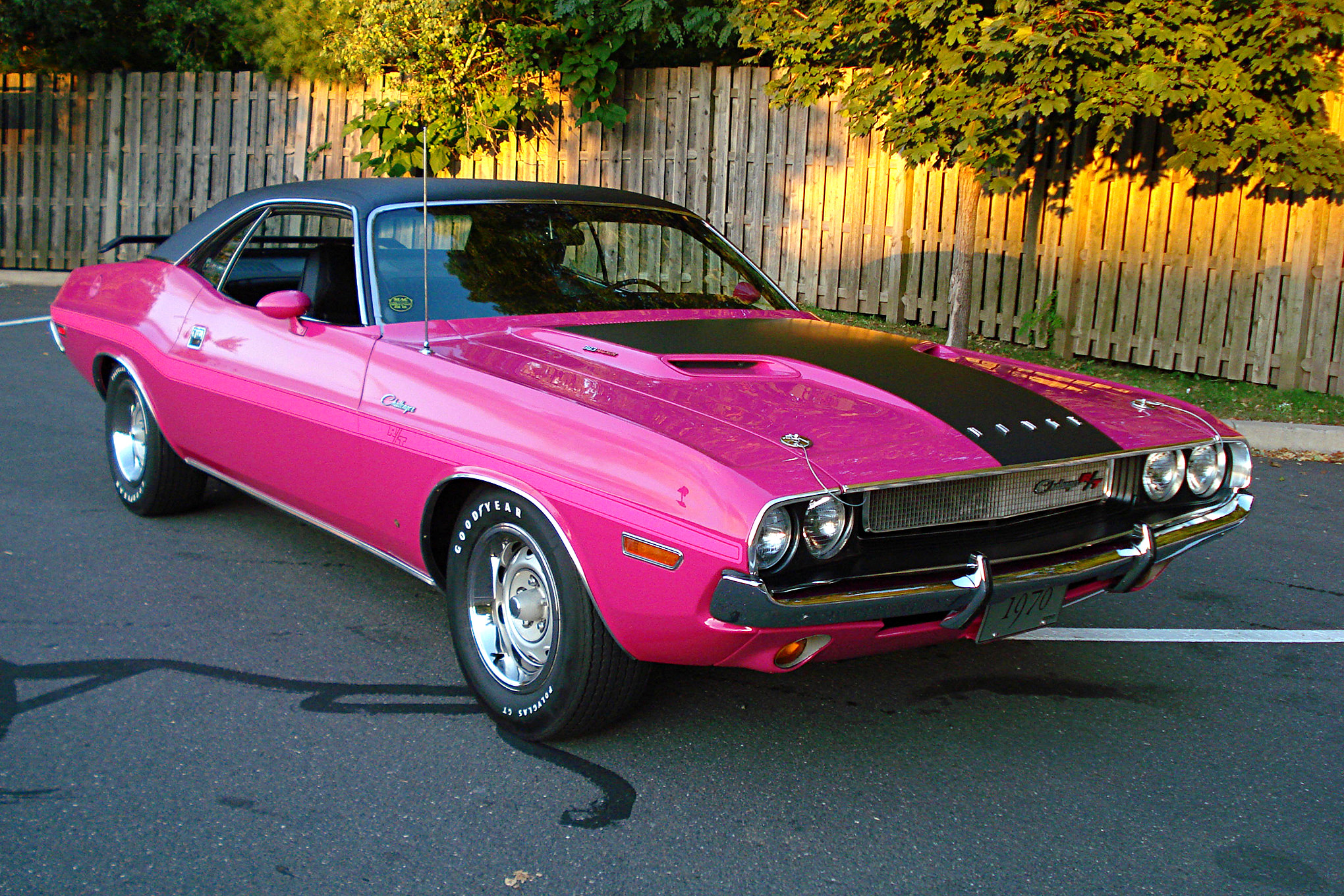 1970 Dodge Challenger R/T in panther pink. Subtle wasn't in the 70s vocabulary.