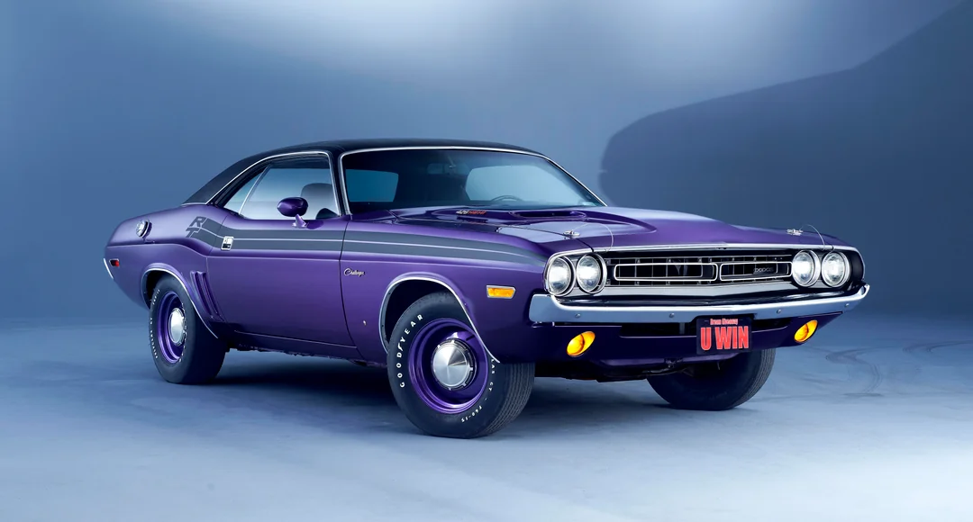 Plum Challenger, a muscle car power color.