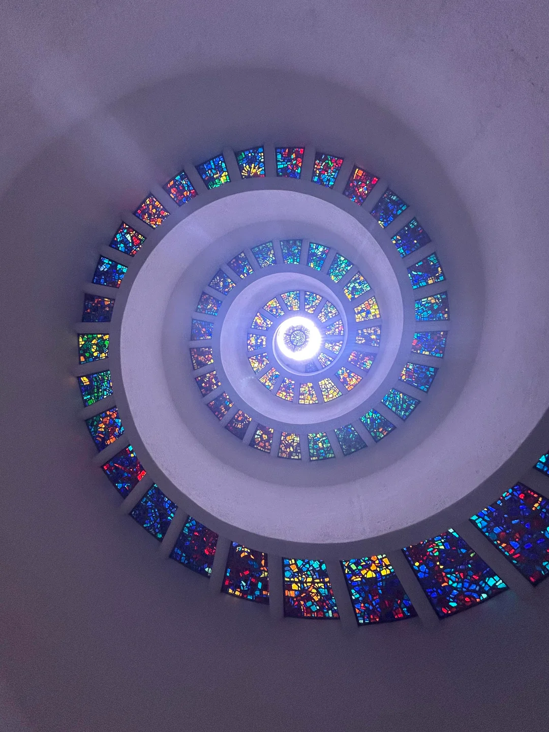 A stained-glass ceiling dream.