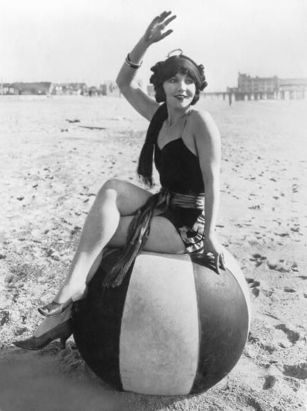 Just a Girl and Her Giant Balloon at the Beach