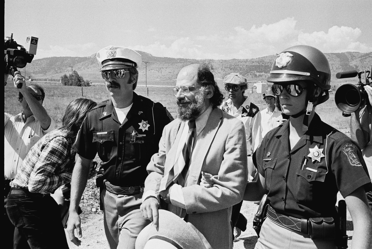 Greenpeace’s campaigns drew cultural icons like poet Allen Ginsberg, who was arrested alongside activists.