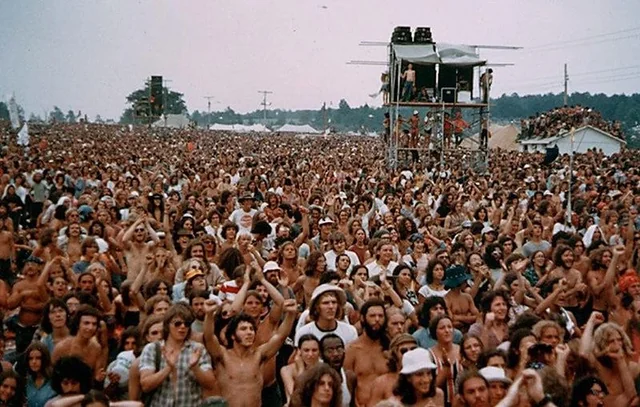 Live rock festivals with peace vibes