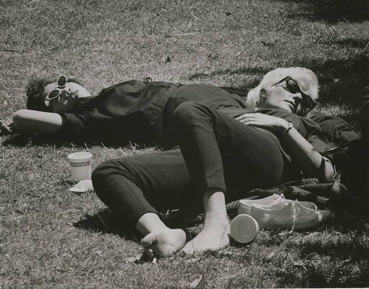 Women Sleeping in the Park Safely