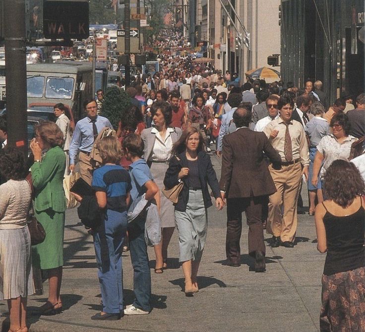 People on the Street with No Billboards or Loud Ads