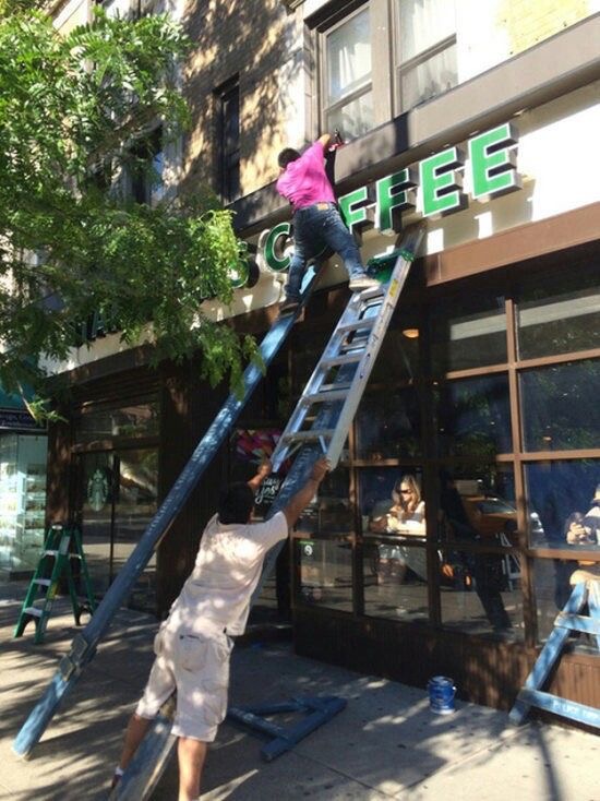 The Starbucks Ladder Balancing Act