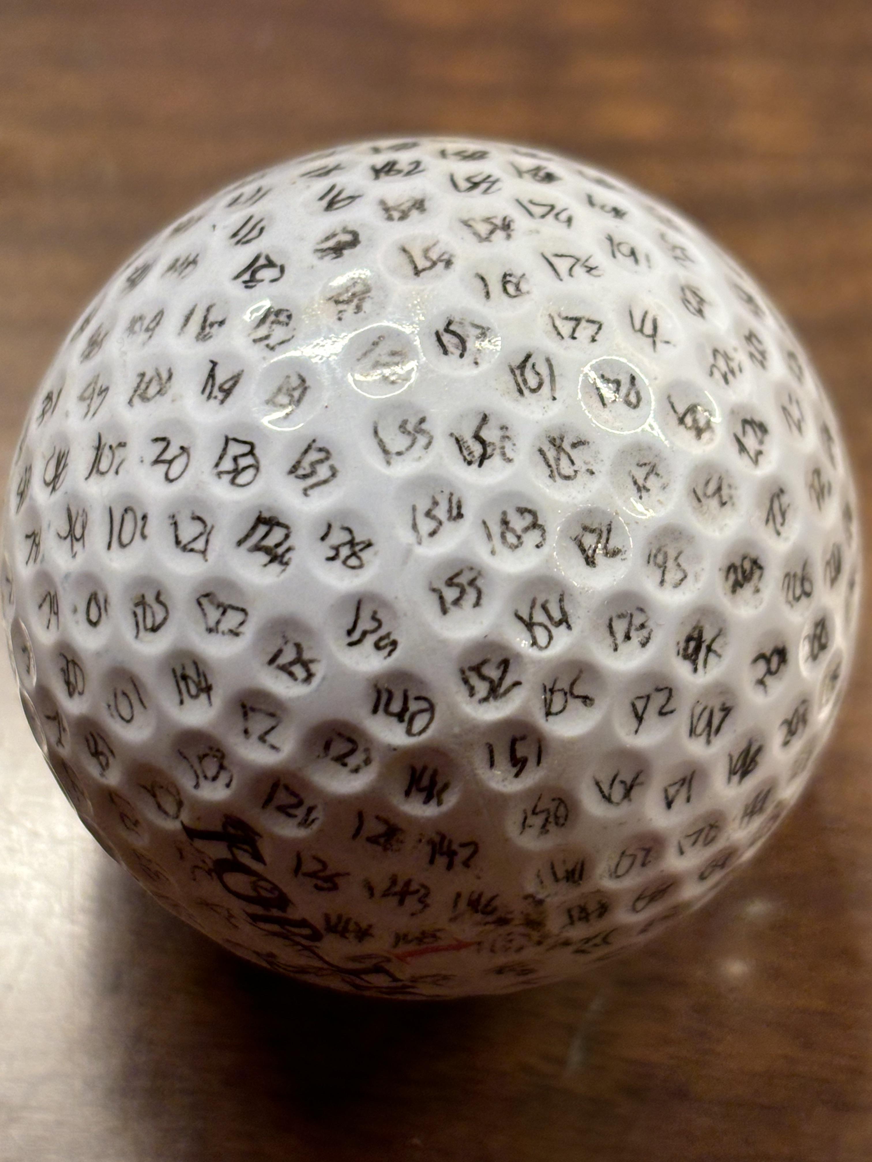 No biggie, just numbering the dimples in my Golf ball.