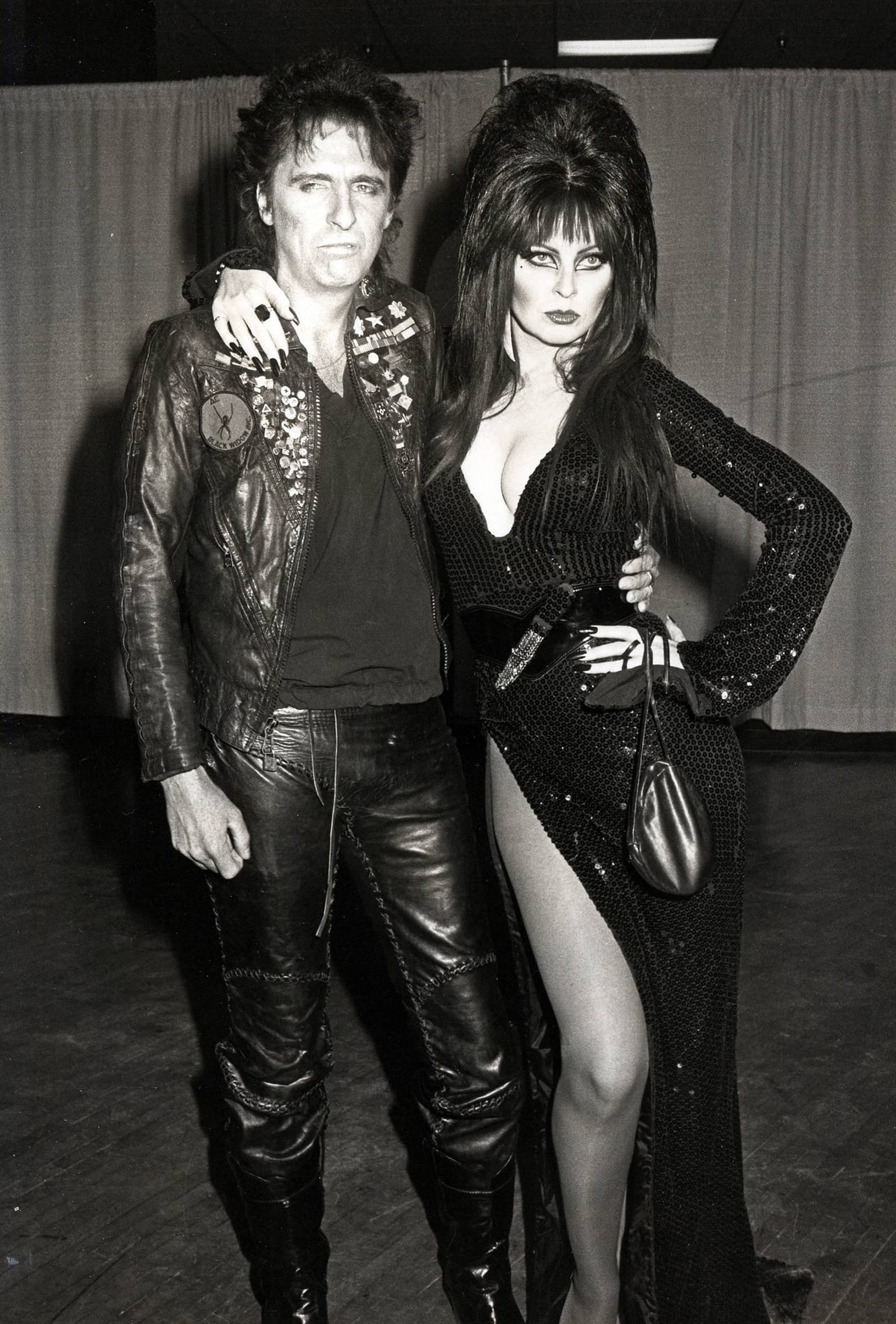 With Alice Cooper, two icons of gothic camp.