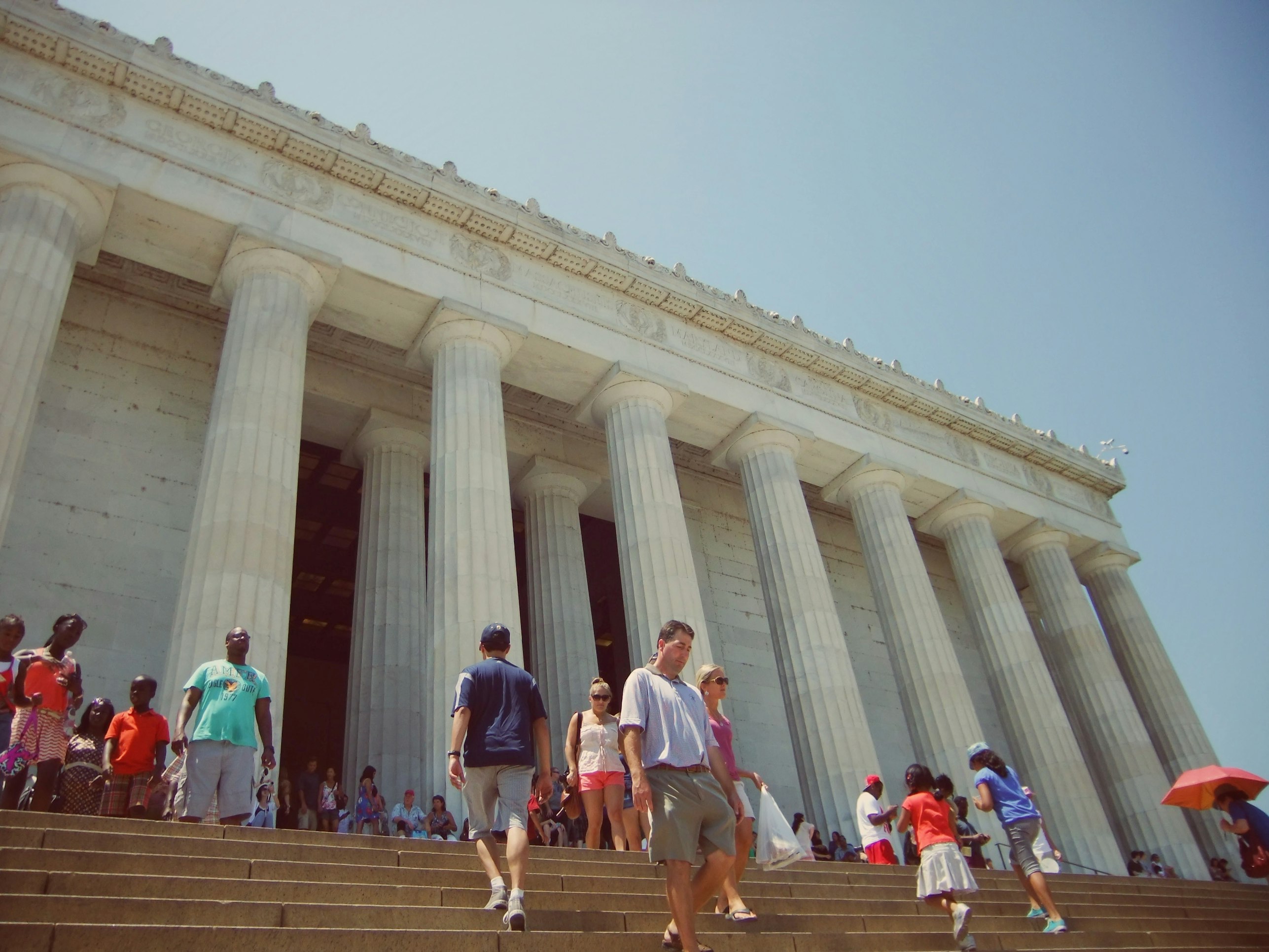 Walking around D.C. with exchange students, I gave a beggar some change. Our chaperone scolded, “Don’t give them money, they make more than I do!” Me: “Maybe you should get a better job then.”